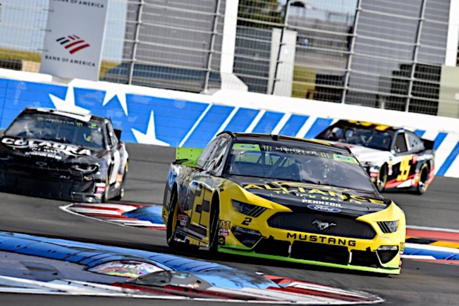 Team Penske's Brad Keselowski finished fifth. Team Penske's Brad Keselowski finished fifth.